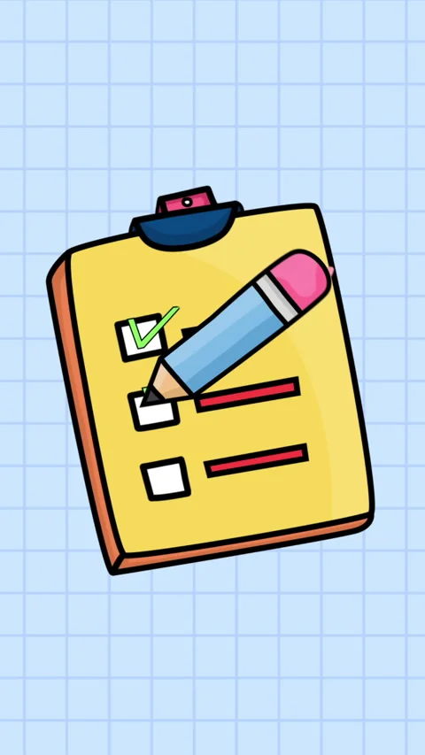 Noted Check List Vertical Stock Footage 290286476