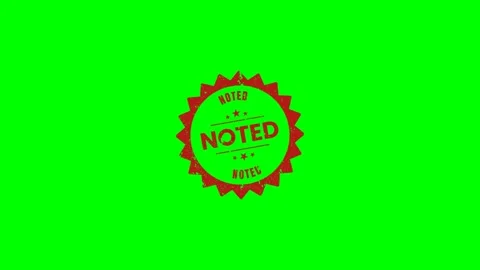 Noted Rubber Stamp Green Screen Stock Footage 320276244