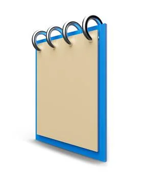 Notepad 3D Render on a white background with shadow. Stock Illustration