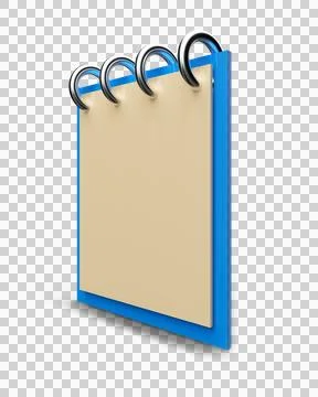 Notepad 3D Render on a white background with shadow. Stock Illustration