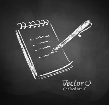 Notepad and pen Stock Illustration