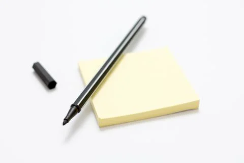 Notepad and pen Stock Photos