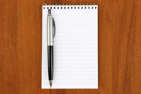Notepad and pen Foto stock