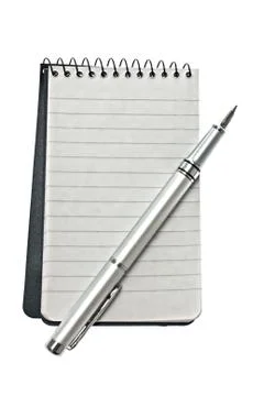 Notepad and pen. Stock Photos