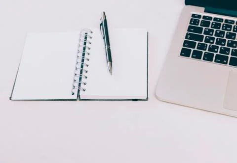 Notepad And Pen Stock Photos