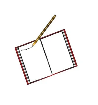Notepad and pencil Stock Illustration