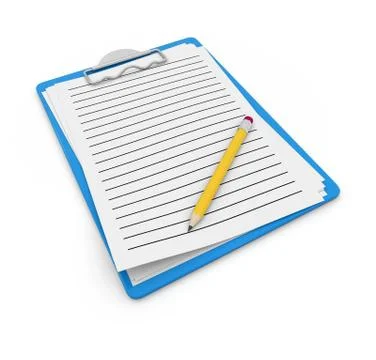 Notepad and pencil 스톡 일러스트
