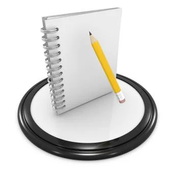 Notepad and pencil 스톡 일러스트