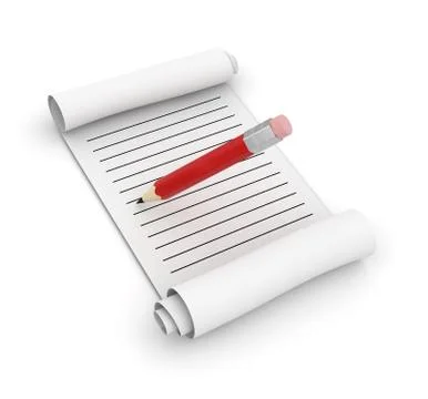 Notepad and pencil 스톡 일러스트