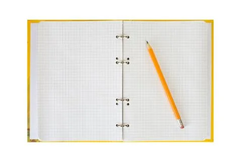 Notepad and pencil Stock Photos