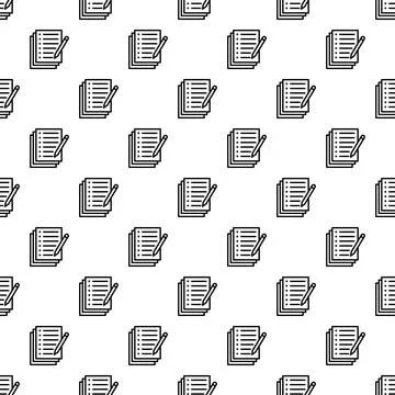 Notepad and pencil writing on document checklist pattern Ilustración de archivo