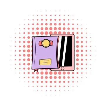 Notepad and smart phone icon Stock Illustration