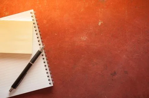 Notepad and sticky paper Stock Photos