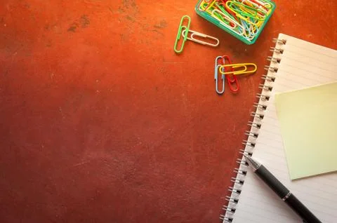 Notepad and sticky paper Stock Photos