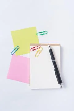 Notepad and sticky paper Stock Photos