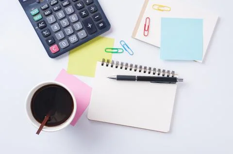 Notepad and sticky paper Stock Photos