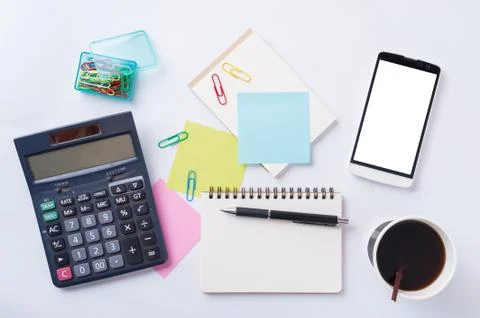Notepad and sticky paper Stock Photos