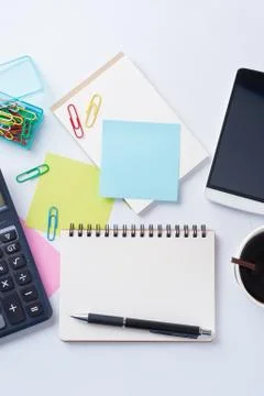Notepad and sticky paper Stock Photos