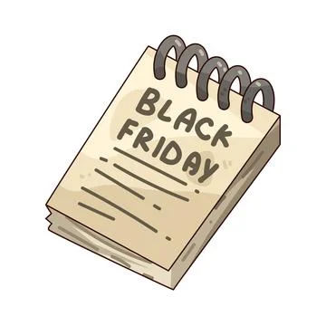 Notepad Black Friday illustration Stock Illustration