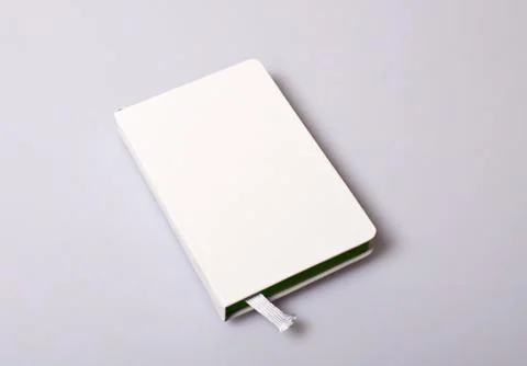 Notepad blank cover on white table Foto stock