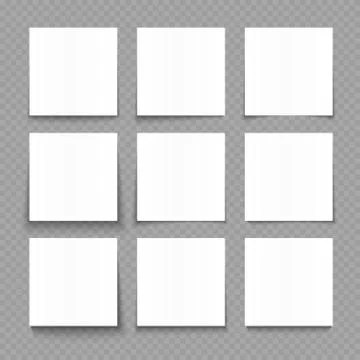 Notepad blank sheets of white paper with shadow effects vector illustration Stock Illustration