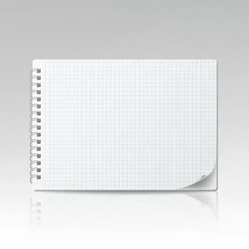 Notepad Blank Vector. 3D Realistic Notebook Mockup. Blank Notebook With Clean Stock Illustration
