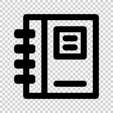 Notepad Book Icon. Editable Bold Outline Design. Vector Illustration. Illustrazione stock