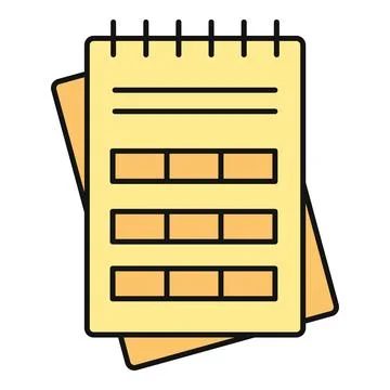 Notepad with calendar showing schedule planning and organization Иллюстрация