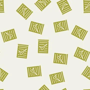Notepad check mark glyph seamless pattern Stock Illustration
