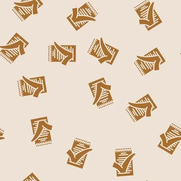 Notepad check mark glyph vector seamless pattern Stock Illustration