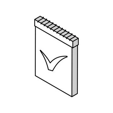 Notepad check mark isometric icon vector illustration 스톡 일러스트