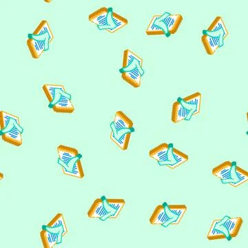 Notepad check mark isometric icon seamless pattern イラスト素材