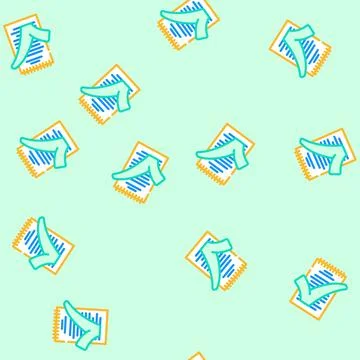 Notepad check mark vector seamless pattern Illustrazione stock