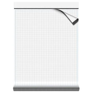 Notepad checkered white - 3D illustration. 스톡 일러스트