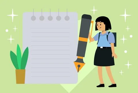 Notepad Concept Illustration Vector Style Illustration Illustrazione stock