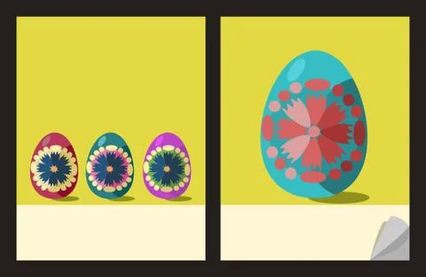 Notepad cover templates with easter eggs (jpg) Stock Illustration