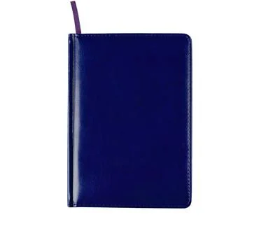 Notepad dark blue on white background isolated. Stock Photos