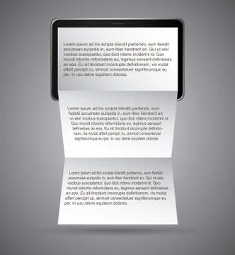 Notepad design over gray background vector illustration Illustrazione stock