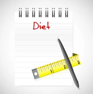 Notepad diet. illustration design Stock Illustration