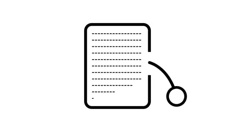 Notepad Documents Icon Animation for Business and text line. Stock Footage 286145680