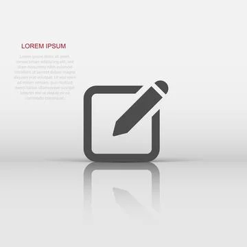 Notepad edit document with pencil icon. Vector illustration. Business conce.. Stock Illustration