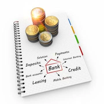 Notepad financial concept Stock Illustration