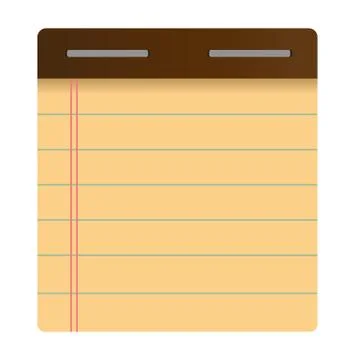 Notepad flat icon. Stock Illustration