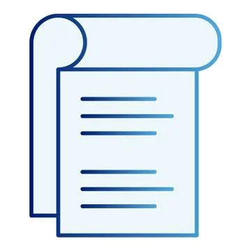 Notepad flat icon. Sheet of paper blue icons in trendy flat style. Document Stock Illustration