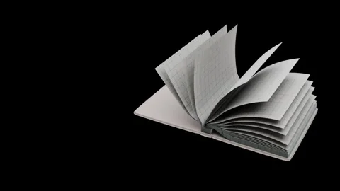 Notepad flipping through pages, showcasing the turning motion of paper Vidéo 284846176