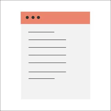 Notepad in the form of an icon on a white background for use in web design Stock Illustration