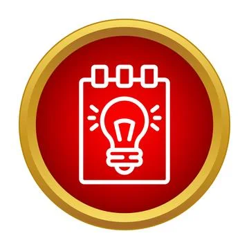 Notepad with glowing lightbulb representing idea and inspiration Stockillustratie