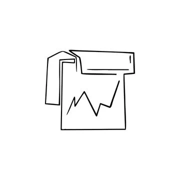 Notepad graph one line vector illustration art hand draw . Stock Illustration