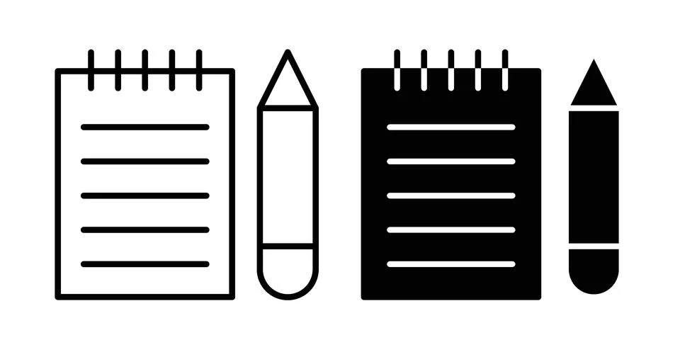 Notepad icon concept. best for web design Stock Illustration