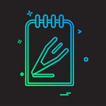 Notepad icon design vector イラスト素材